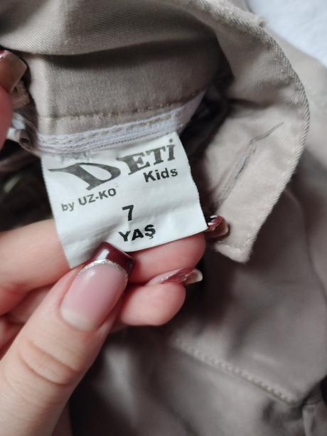 Béžové elegantné nohavice, 122