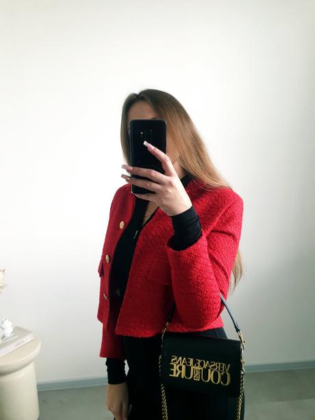 Červené sako xs/s, xs