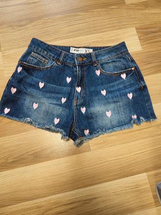Vyšívané džínsové šortky, xs