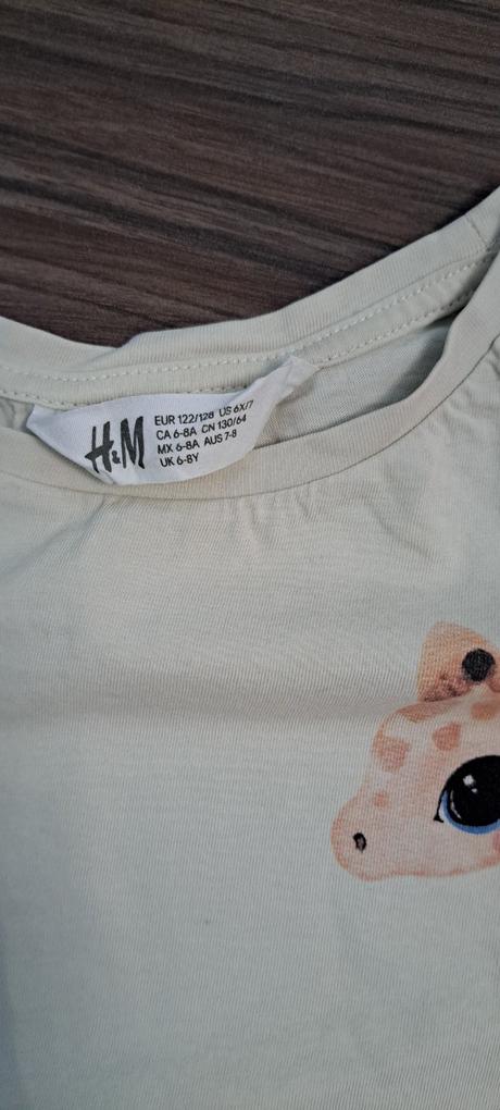2x tričko, h&m,122