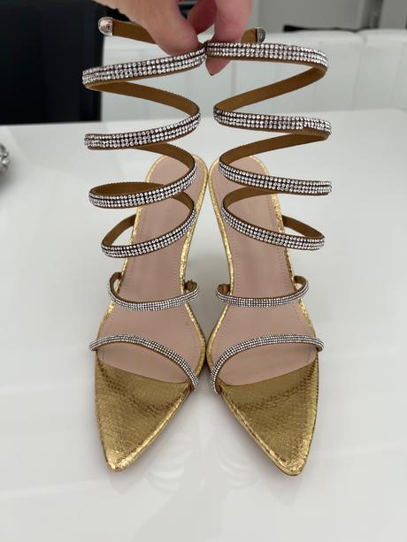 Krasne zlate sandalky, 39