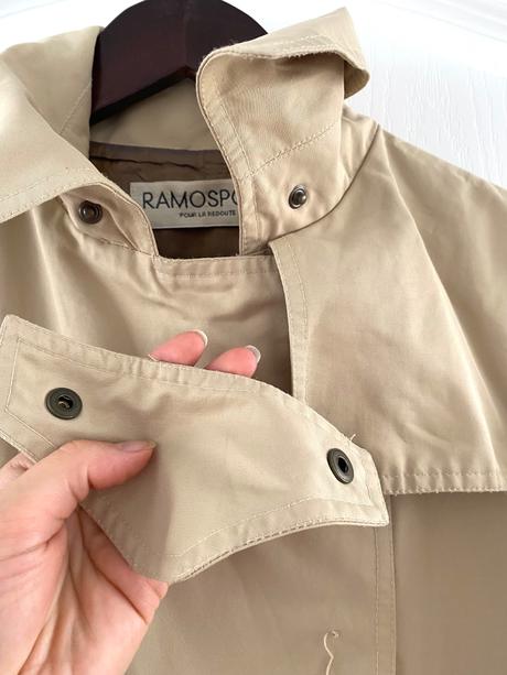 Klasický bavlnený béžový dlhý trenčkot, m