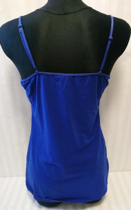 Dámsky tmavo modrý elastický top na ramienka, h&m, h&m,l