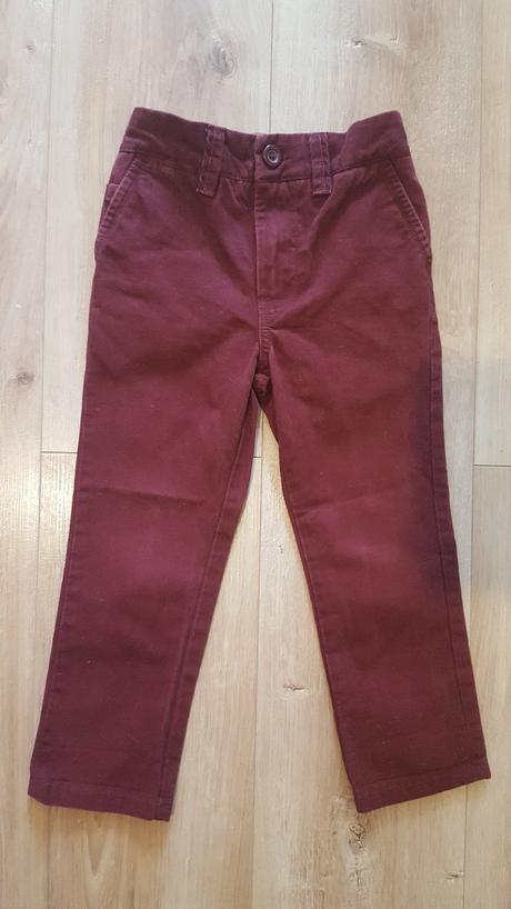 Bordové nohavice next č.98, next,98