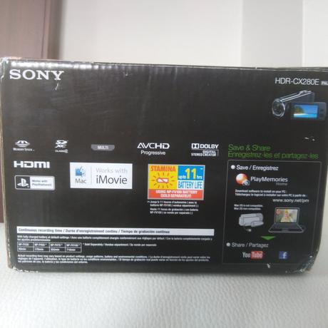 Videokamera sony hdr-cx280e, sony