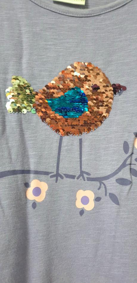 Šaty s otáčacími flitrami - vtáčik, bonprix,128