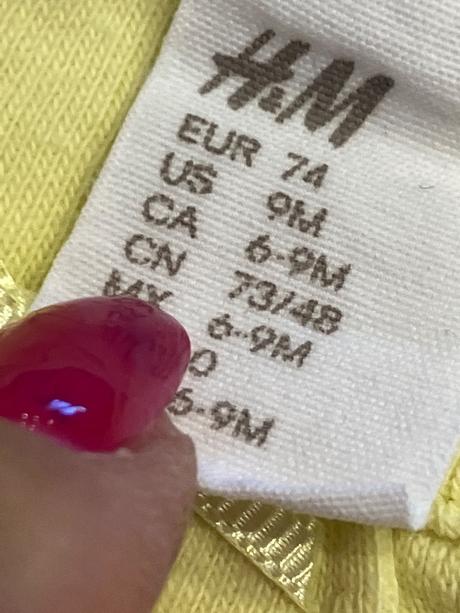 Dievčenské body žlté h&m (74), h&m,74