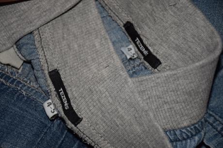 Tenke bavlnene riflove nohavice cena spolu 4-8r., tezenis,110