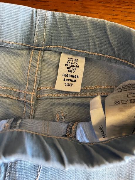 Riflové pohodlné jegginsy, h&m,122