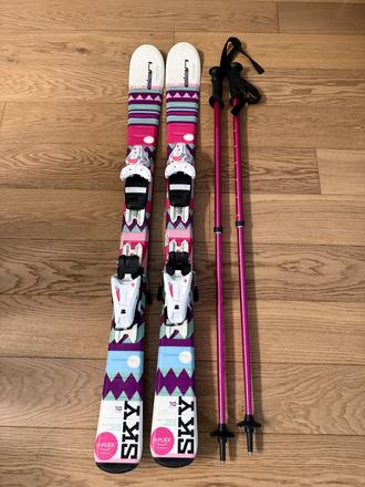 Lyže + palice, elan,110-119 cm
