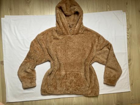 Dámska hnedá huňatá teplá mikina teddy, 