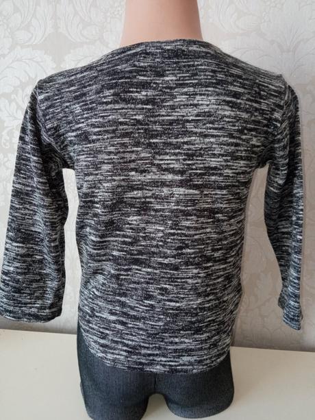 Dievčenský melírovaný sveter s potlačou (98-104), h&m,98