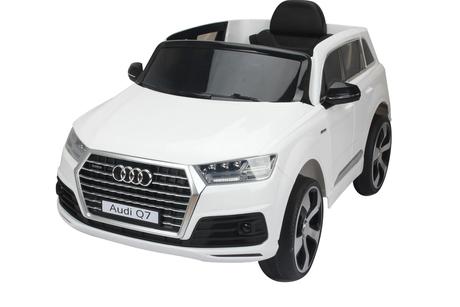 Elektrické autíčko audi q7, biela, eva kolesá, jed,