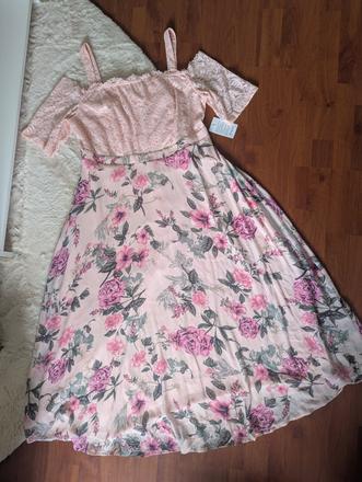 Nové kvietkované spoločenské šaty 46, bonprix,46 / xxl / xxxl
