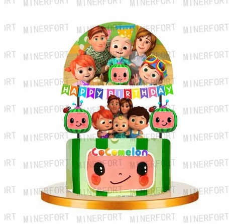 Tortový zápich cocomelon rodinka,