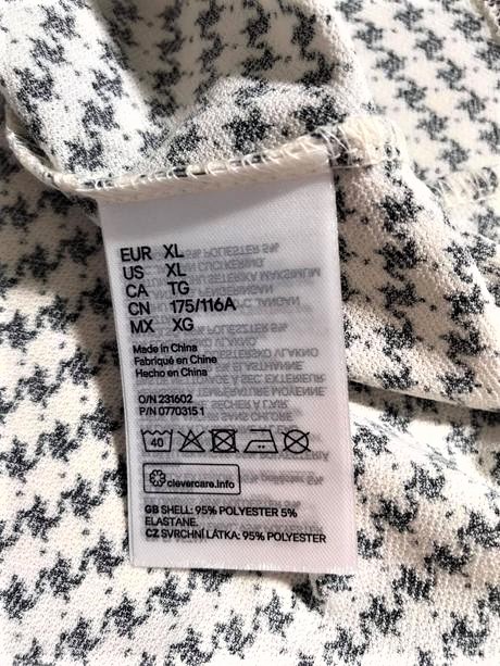 Blúzka kohútia stopa xl/xxl, h&m,xl