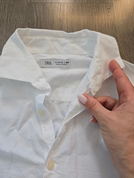 Chlapčenská biela košeľa, zara,158