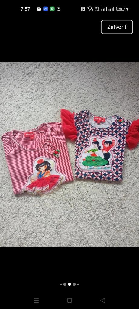 2x krásne tričká značkové, 122