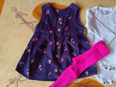 Šaty s body a pančuškami, veľ 62, f&f,62