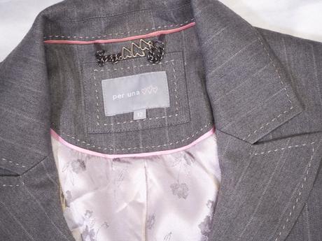 Kvalitné sivé sako per una, 40