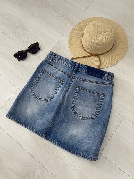 Riflová sukňa stradivarius, stradivarius,34