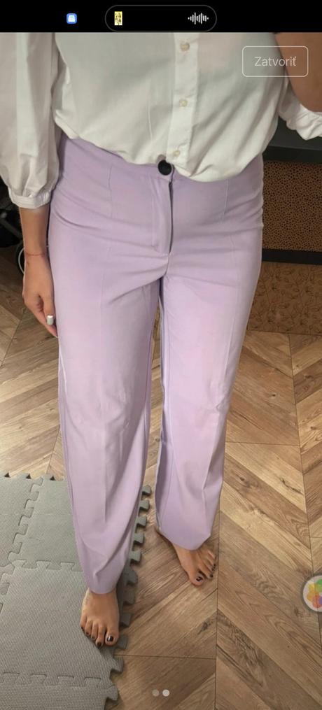 Ľahké bledofialové nohavice s, house,s