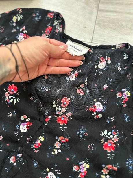 Bavlnené oversize šaty s kvetmi l 40,, l