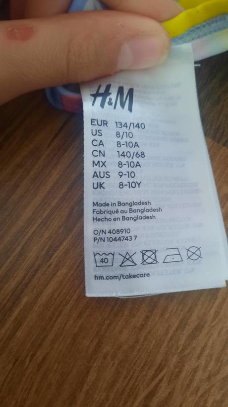 Plavky s kvietkami, h&m,140