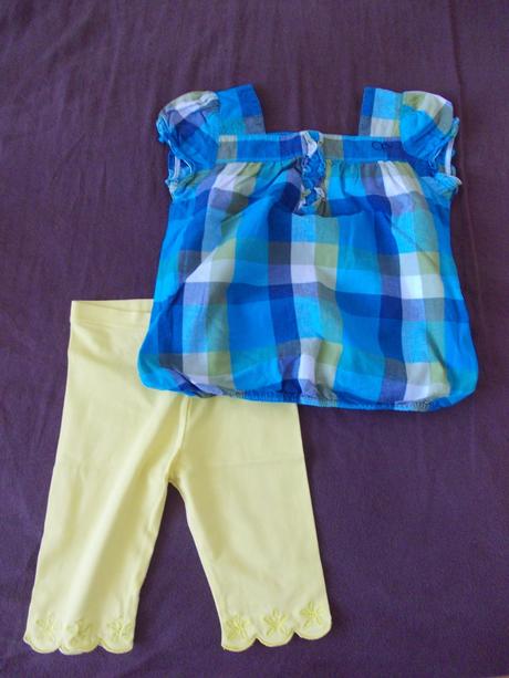 Set 3/4 legíny + blúzka 4-5r, f&f,110