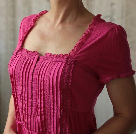 Ružová tričkobluzka s háčikmi next veľ.40, next,l