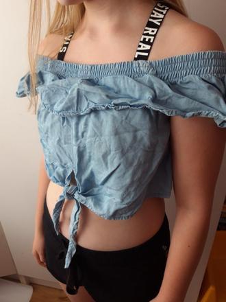 Riflovy vzhlad crop top carmen, s