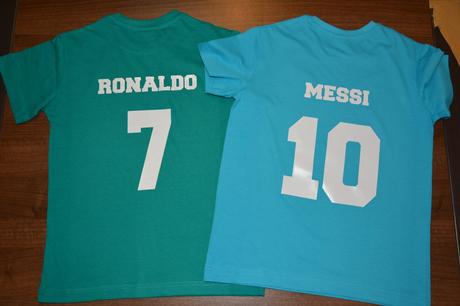 Dresy na tričkách pre deti s menom a číslom, 110 - xxxl