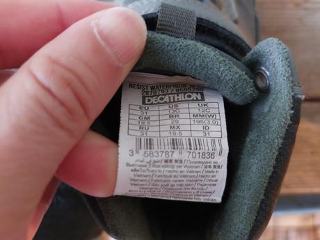 Členkove tenisky nepremokavé, takmer nenosené, decathlon,31