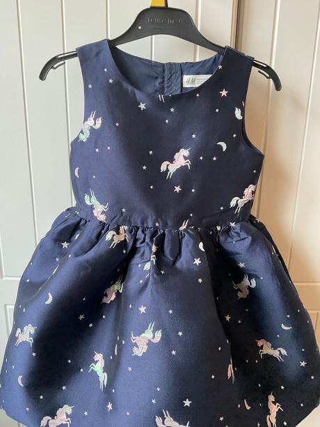 Modré spoločenské šaty značky h&m, h&m,116