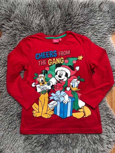 Vianočne mickey tričko 116, pepco,116