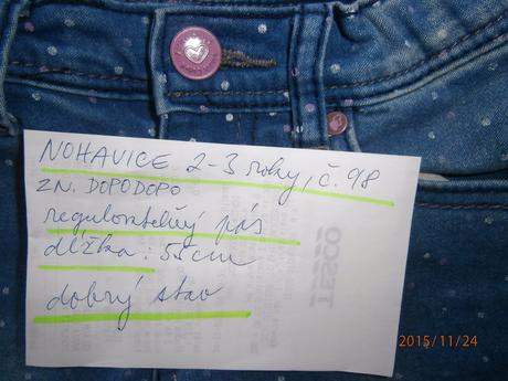 Nohavice-rifle na 2-3 roky,č.98, dopodopo,98