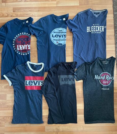 Balík pánskych značkových tričiek, levis,l