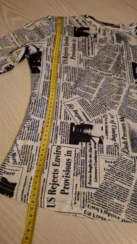 Tričko "ako z novinového papiera", l