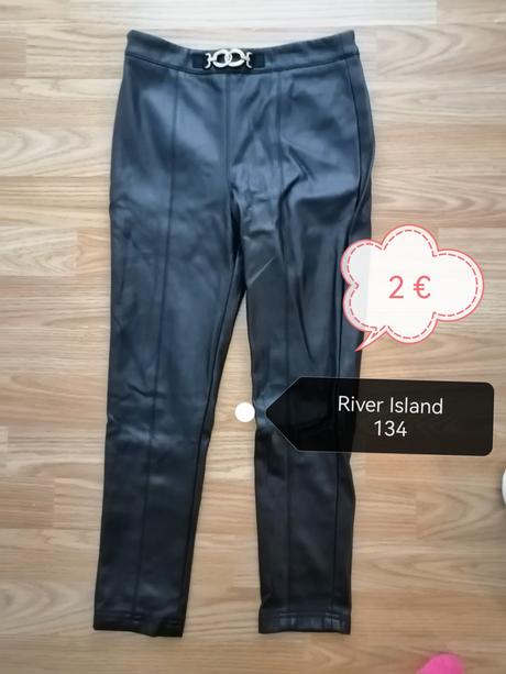 Koženkové nohavice, river island,134