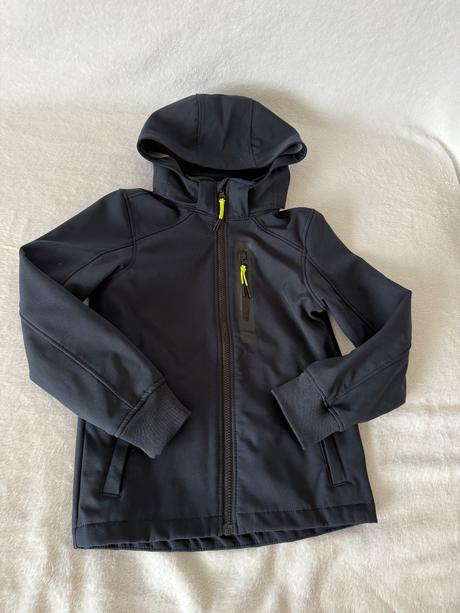 Softshell bunda s fleece, h&m,134