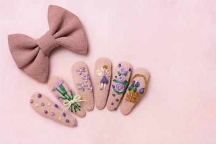 Ručne vyšívané sponky,