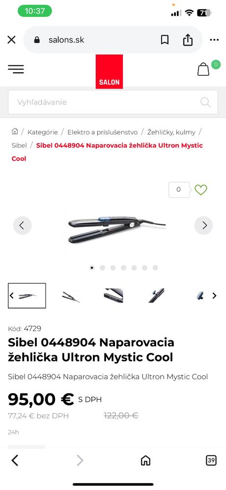 Naparovažehlička na vlasy sibel ultron mystic cool,