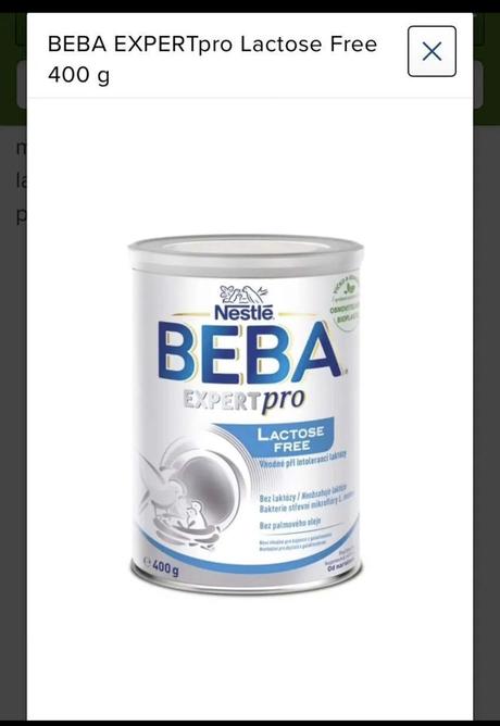 Beba lacto free bezlaktozova 400g,