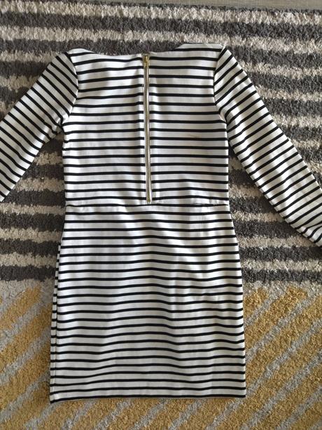 Čiernobiele šaty 122/128, h&m,122