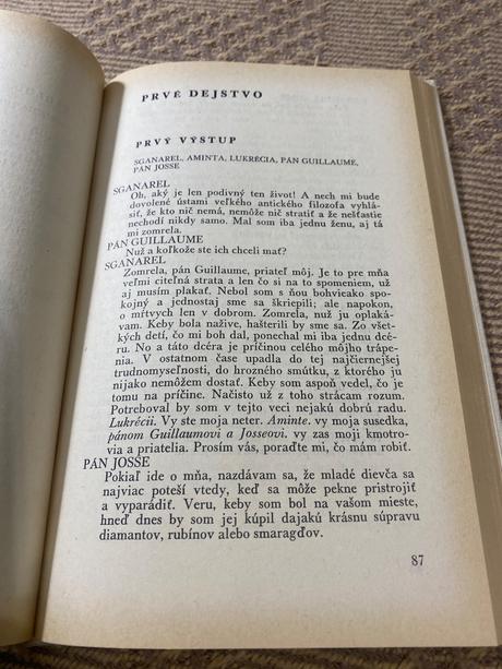 Krásna stará zberateľská kniha molière 2 rok 1972, 