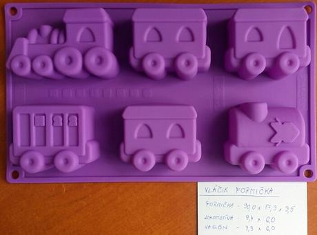 Veľká vláčik silikónová forma, 
