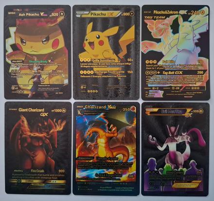 Pokémon karty čierne plastové (12 ks),