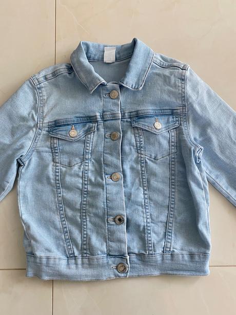 Modra riflova bunda, h&m,134