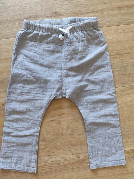 Ľanové nohavice h&m 86, h&m,86