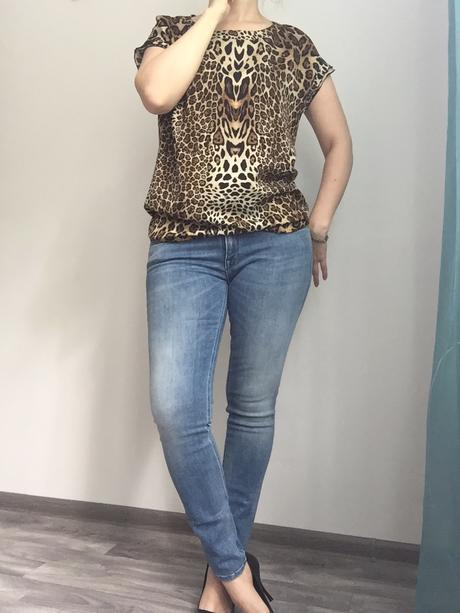 Guess by marciano leopar bluzka/top bez rukavov s, guess,s
